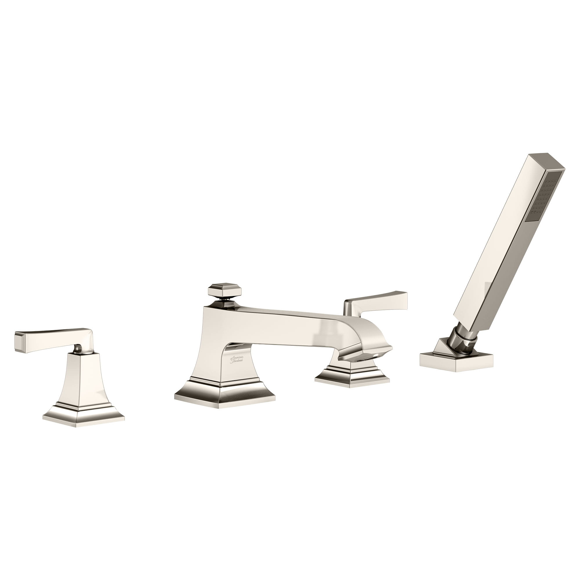 Town Square S Bathub Faucet With Lever Handles and Personal Shower for Flash Rough in Valve POLISHED  NICKEL